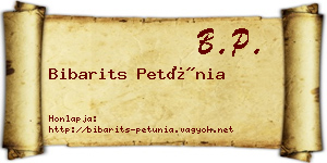 Bibarits Petúnia névjegykártya